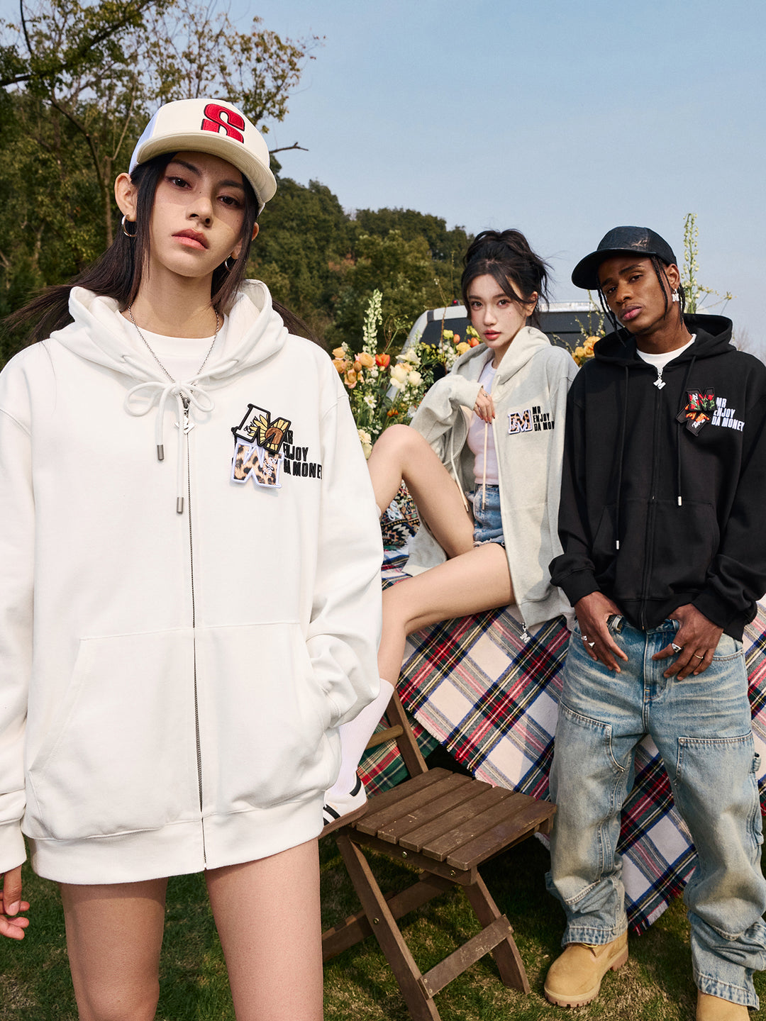 MEDM Velcro Cardigan Zipper Hoodie