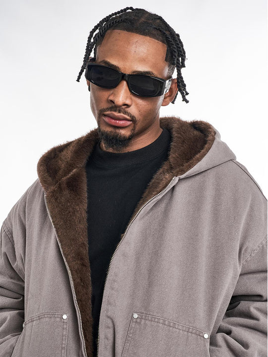 F3F Select Shaggy Fleece Lining Hoodie Work Jacket | Face 3 Face