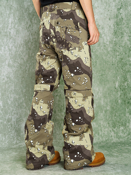 YADcrew Stereoscopic Knee Camouflage Work Pants