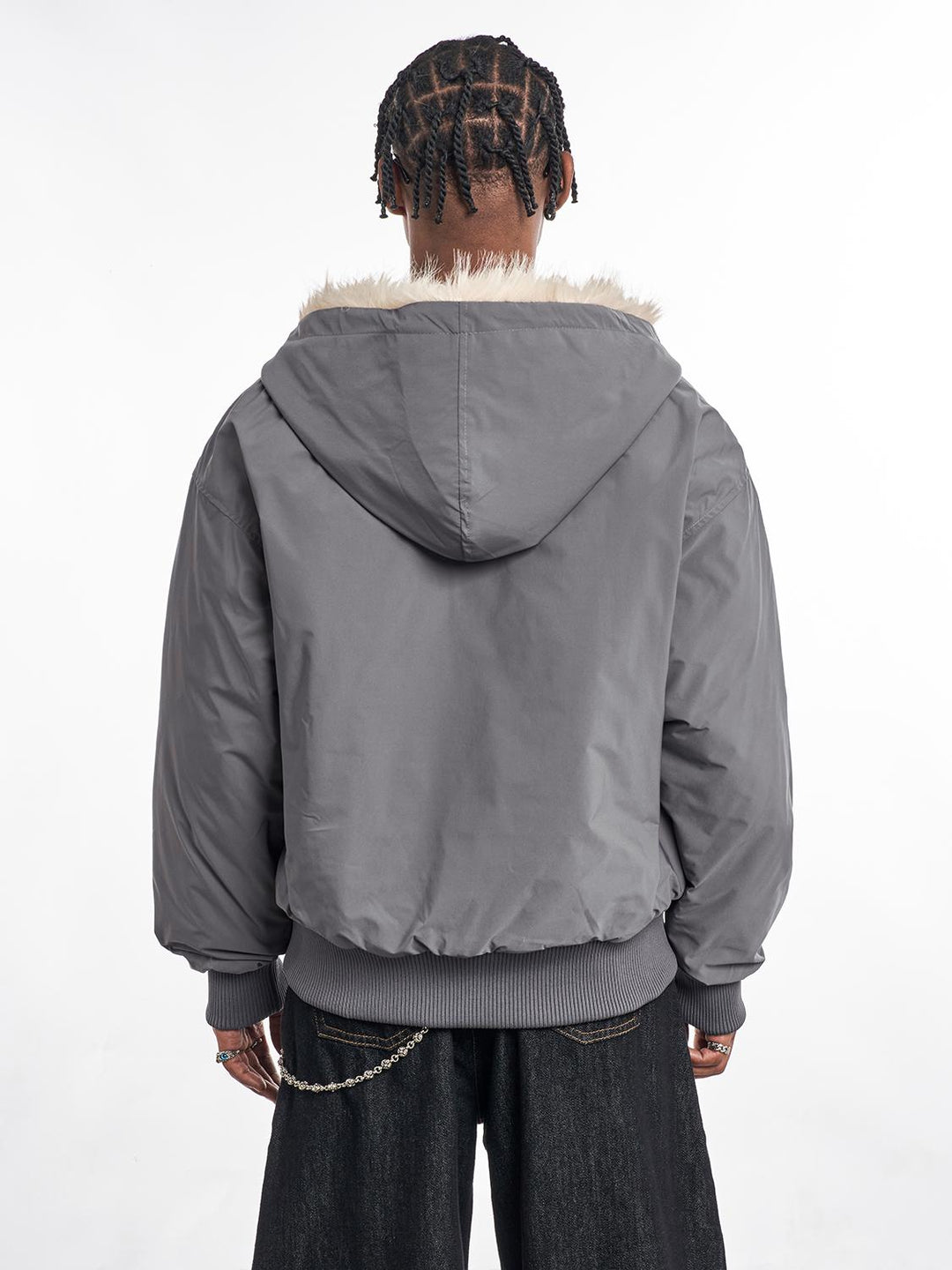 F3F Select Fur Lining Hoodie Nylon Jacket | Face 3 Face