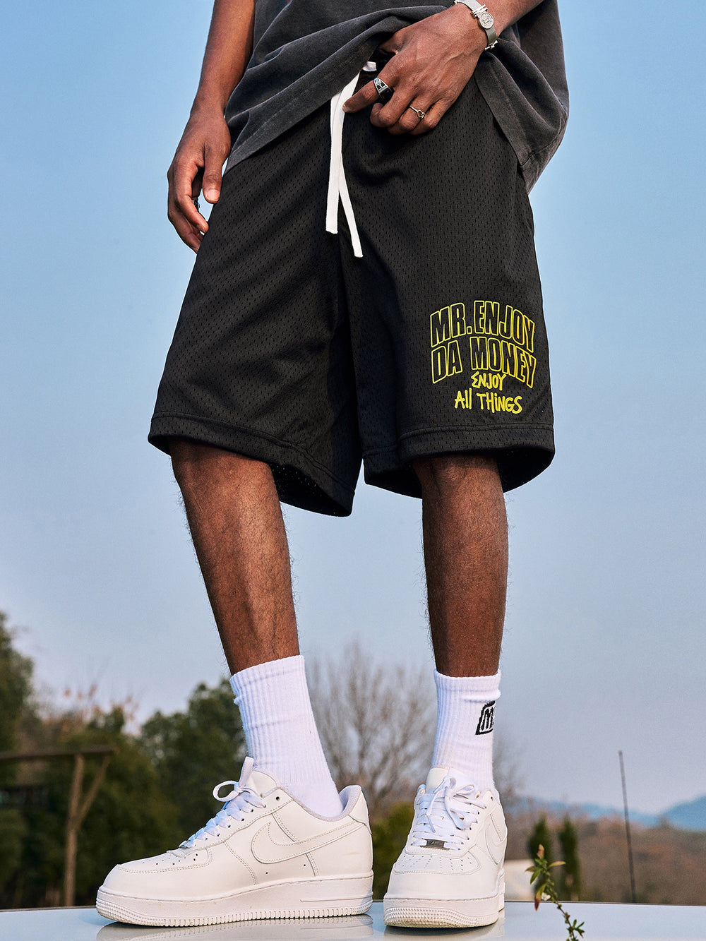 MEDM Logo Woven Mesh Shorts