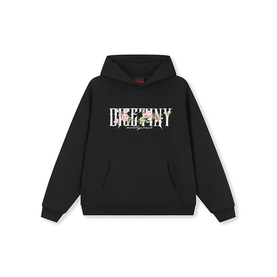 DICETINY Basic Logo Rose Floral Print Hoodie | Face 3 Face