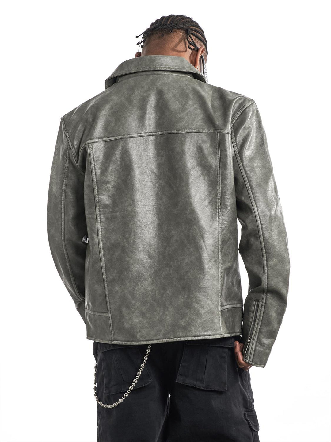 F3F Select Washed Leather Motorcycle Jacket | Face 3 Face