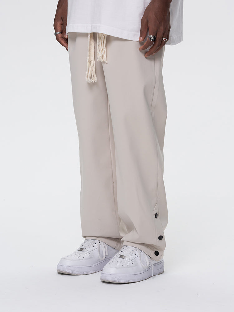 UNTILWERICH Drawstring Buttoned Athletic Pants | Face 3 Face