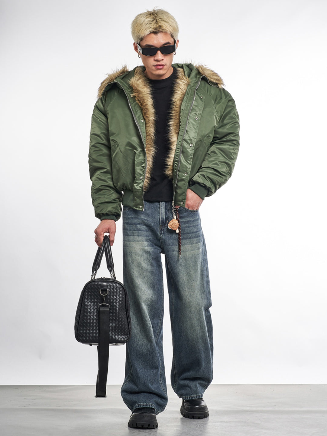 F3F Select Faux Fur Hooded MA-1 Bomber Jacket | Face 3 Face