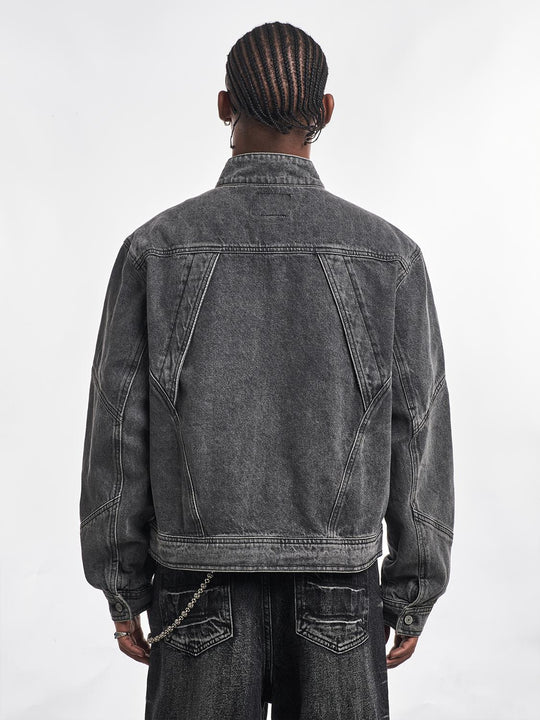 F3F Select Patchwork Washed Denim Short Jacket | Face 3 Face