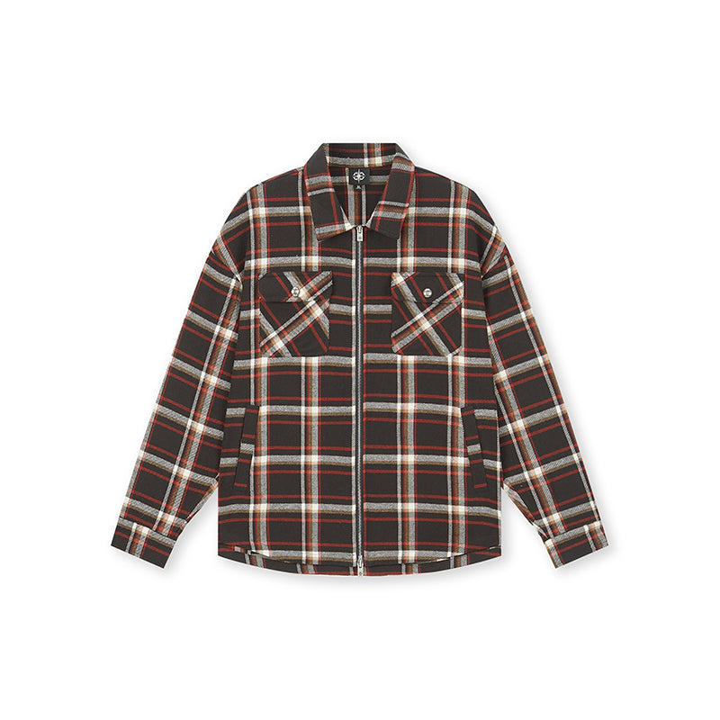 DICETINY Plaid Double Zip Shirt Jacket | Face 3 Face