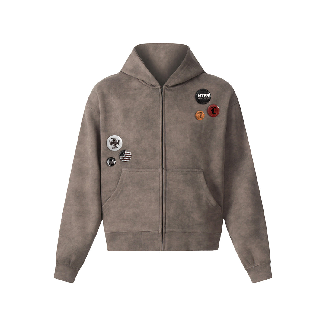 F3F Select Wasteland Distressed Zip Up Hoodie | Face 3 Face