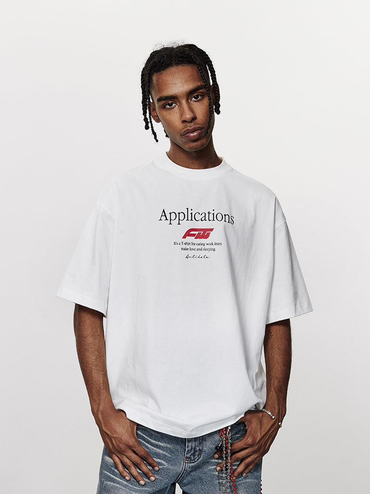 ANTIDOTE Logo Typography Letters Printed Tee