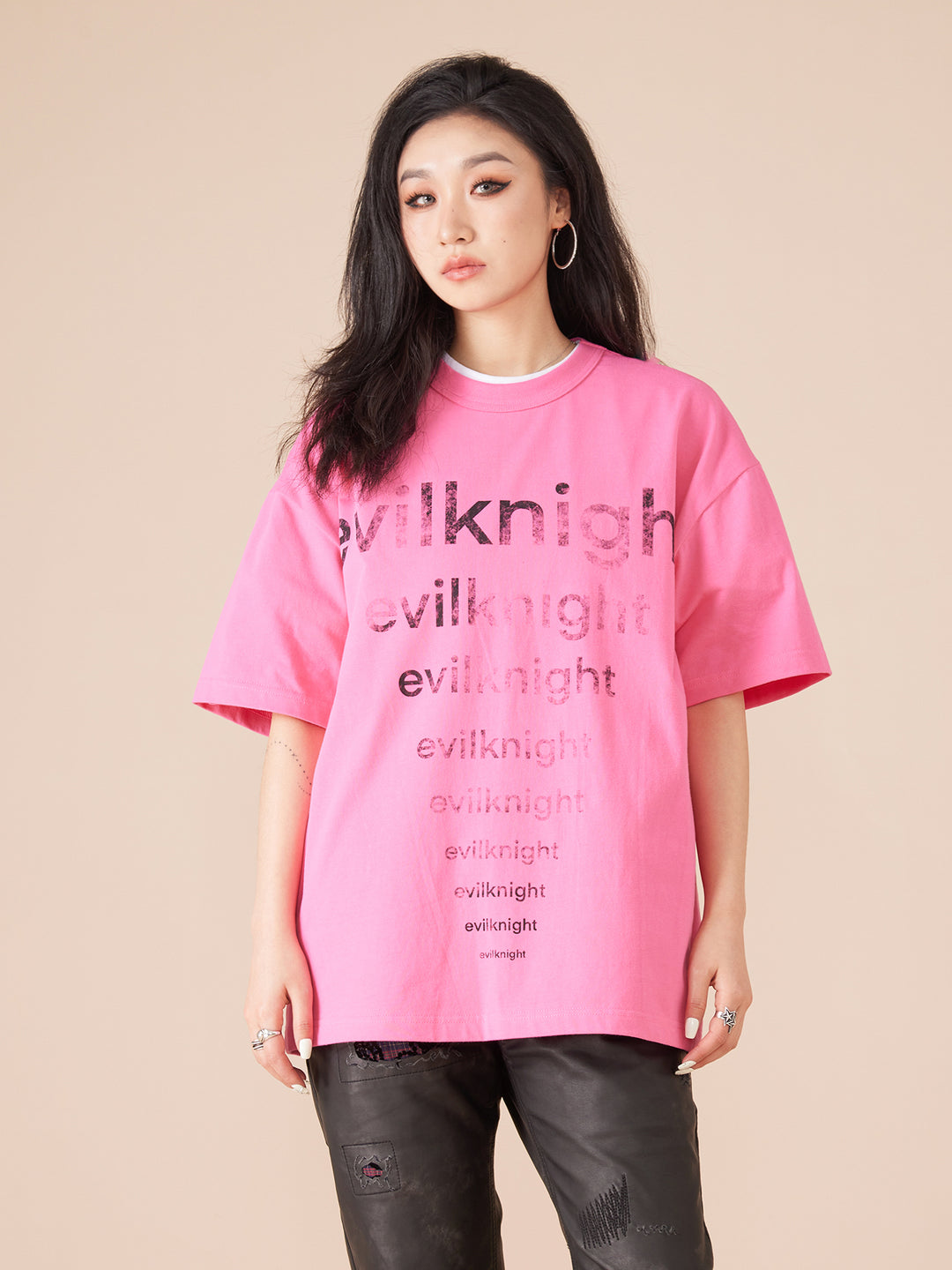 EVILKNIGHT(EK) Slogan Printed Tee