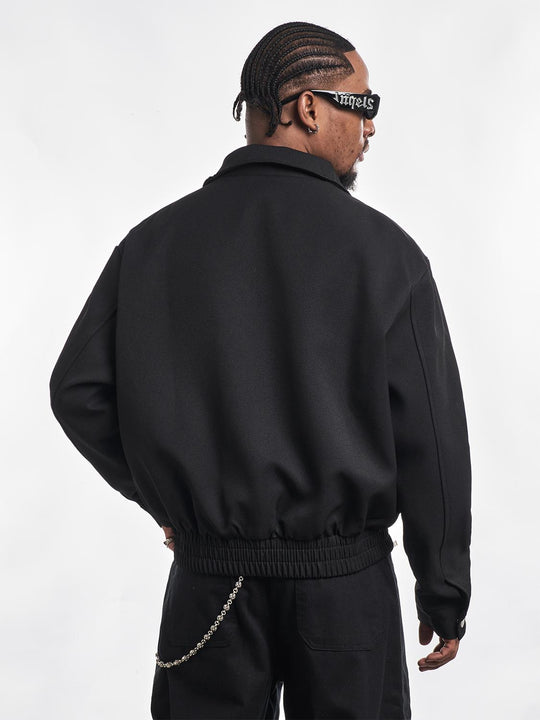 F3F Select Letter Printed Zip Short Jacket | Face 3 Face