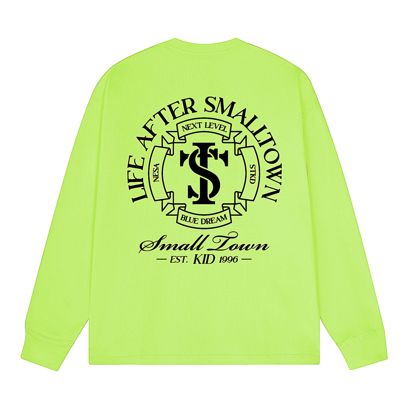 Small Town Kid Typography Logo Long Sleeved Tee | Face 3 Face