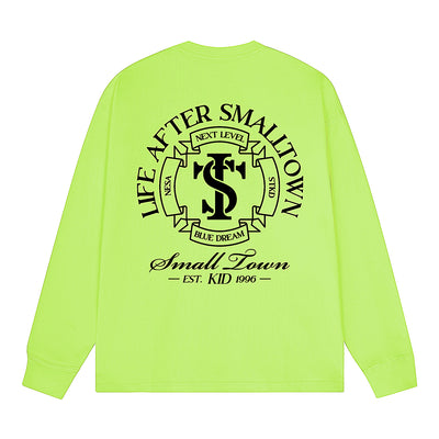 Small Town Kid Typography Logo Long Sleeved Tee | Face 3 Face