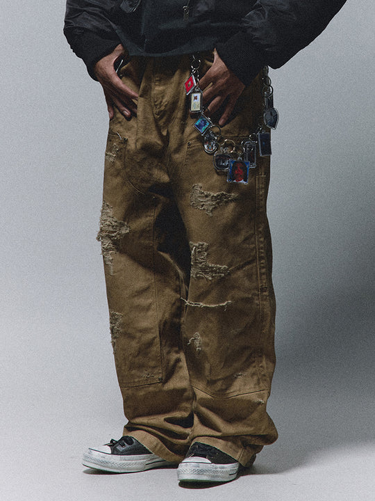 ANTIDOTE Heavy Damage Studded Double Knee Pants | Face 3 Face