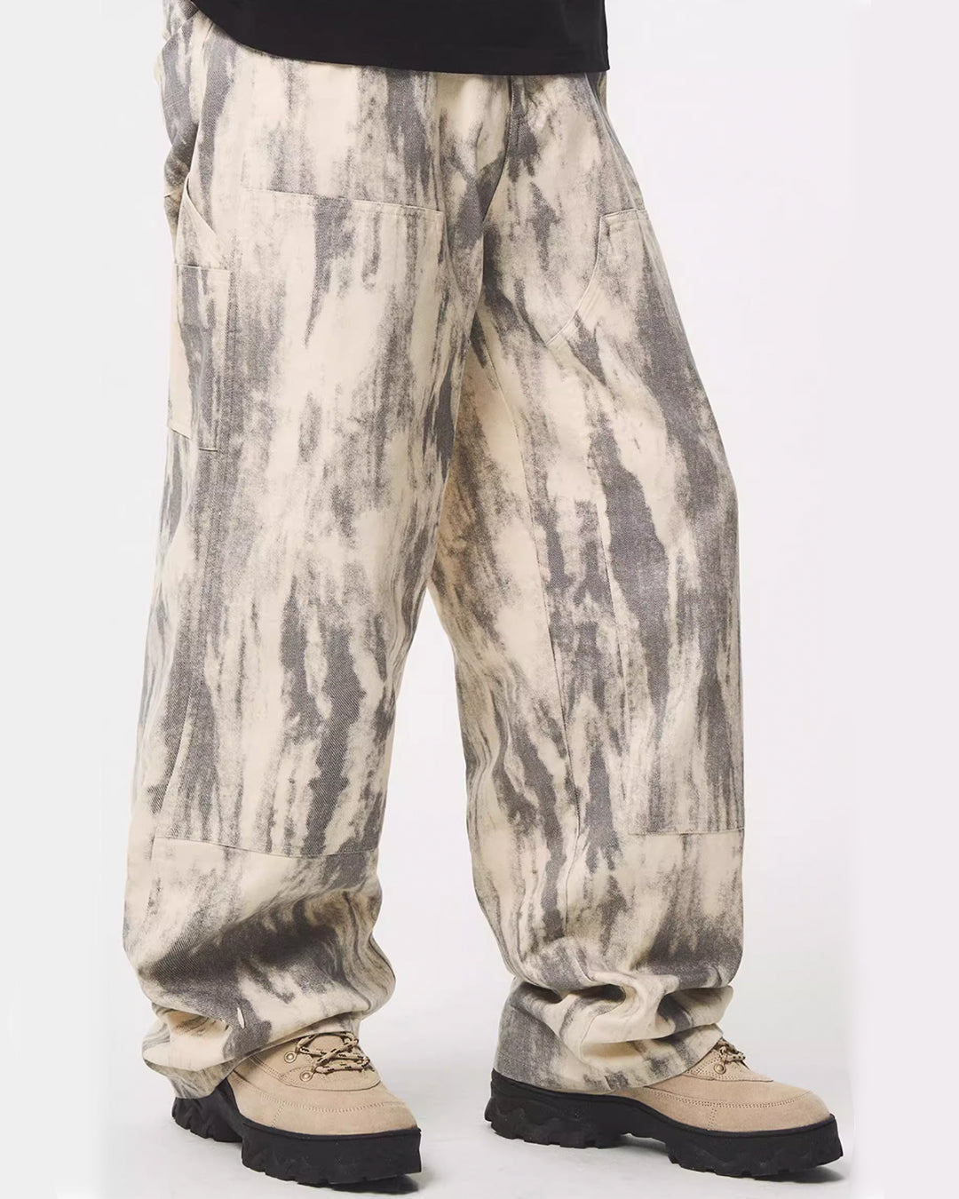 EMPTY REFERENCE Ink Printed Double Knee Work Pants | Face 3 Face