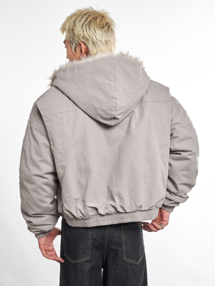 F3F Select Fur Quilted Lining Hoodie Jacket | Face 3 Face