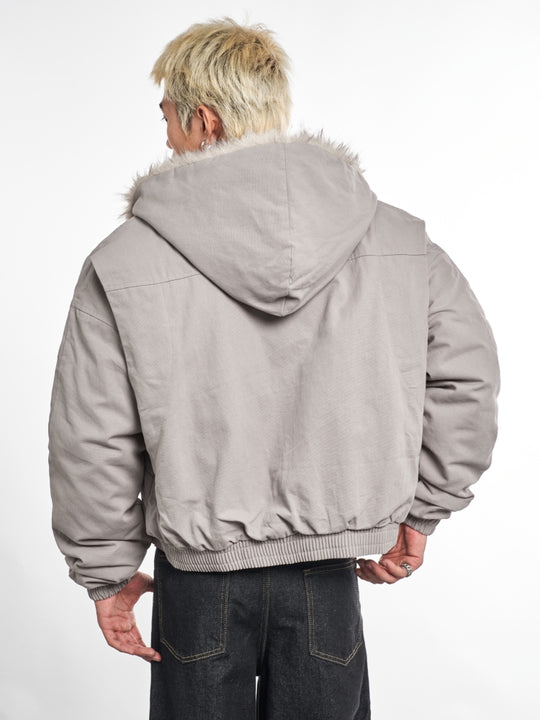 F3F Select Fur Quilted Lining Hoodie Jacket | Face 3 Face