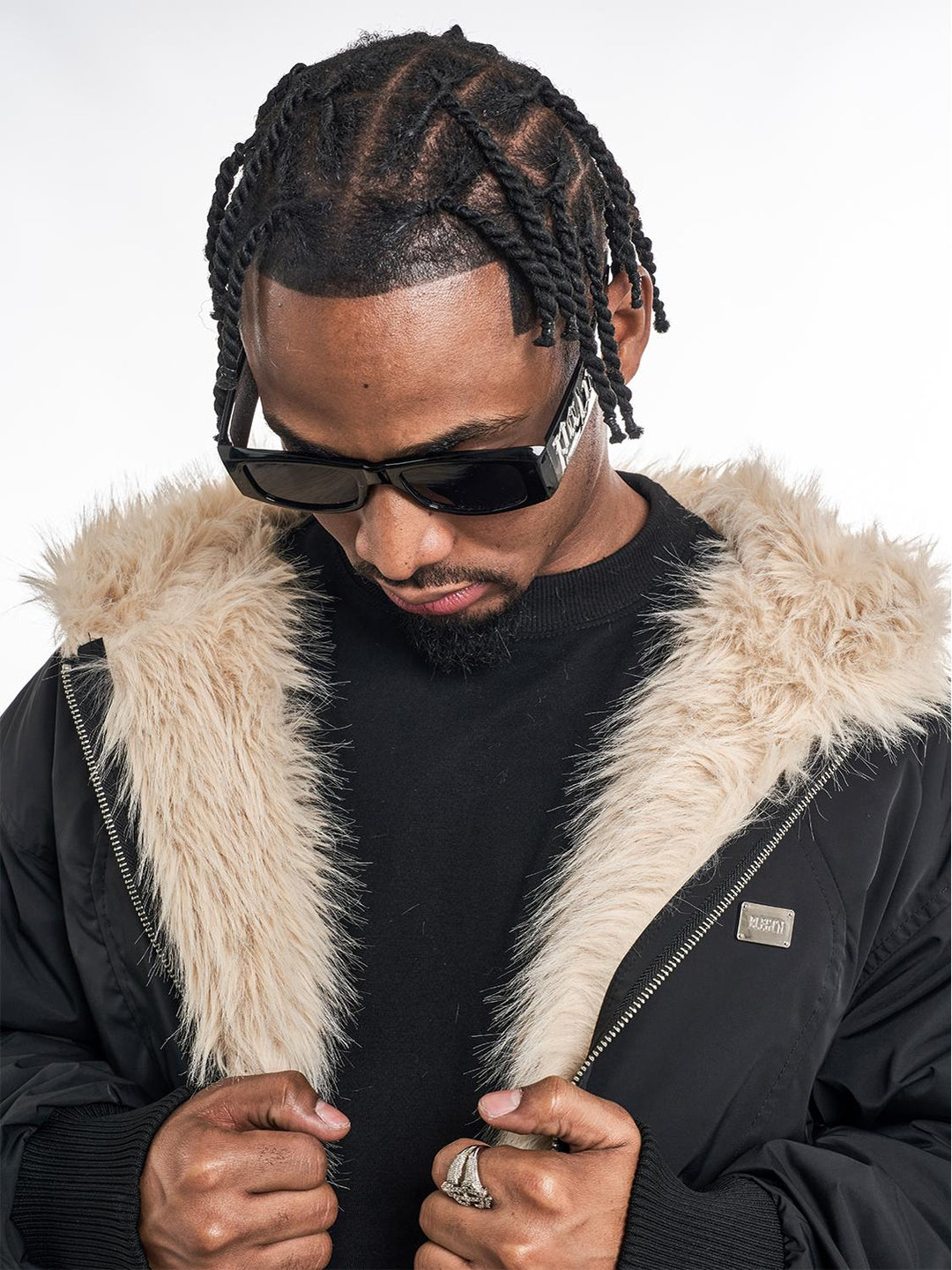 F3F Select Fur Lining Hoodie Nylon Jacket | Face 3 Face