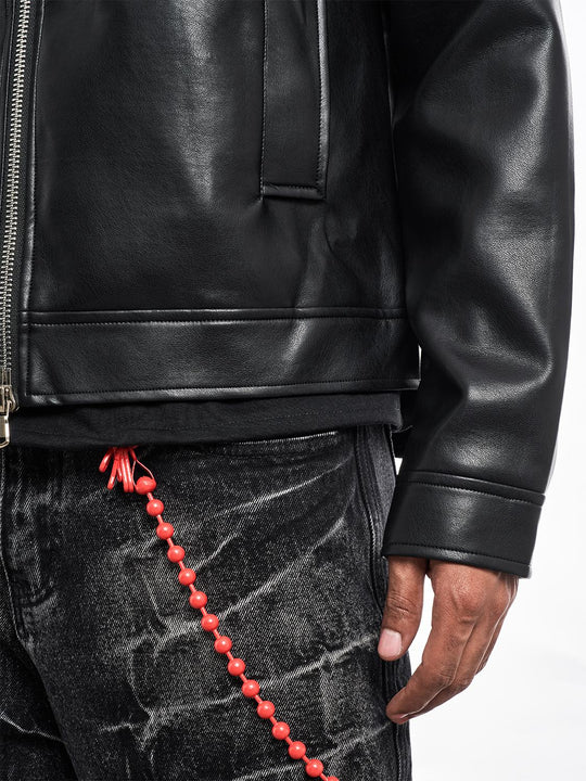 F3F Select PU Leather Motorcycle Jacket | Face 3 Face