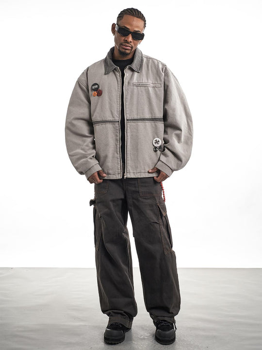 F3F Select Washed Denim Work Jacket | Face 3 Face