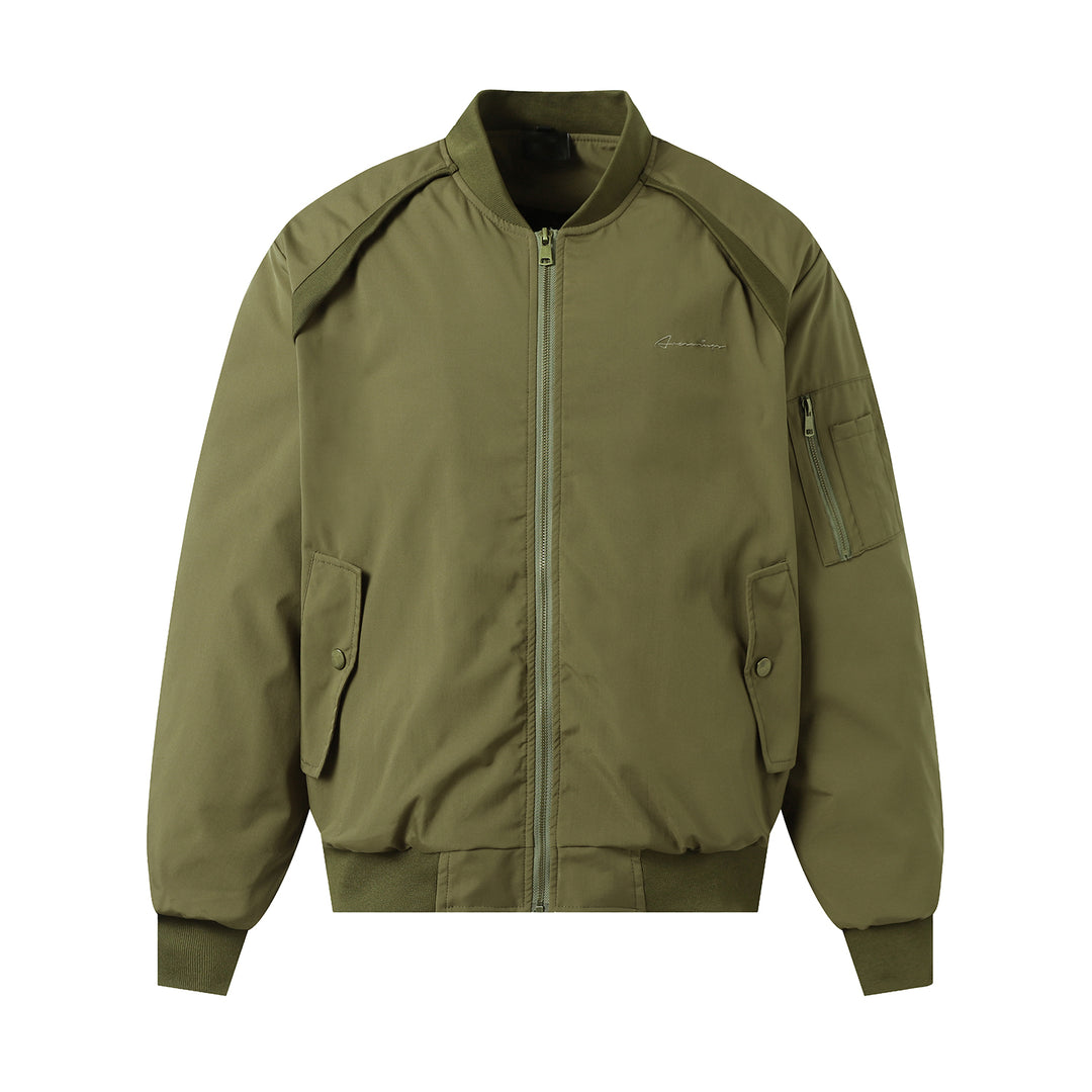 F3F Select Rib Knit Design MA-1 Bomber Flight Jacket | Face 3 Face