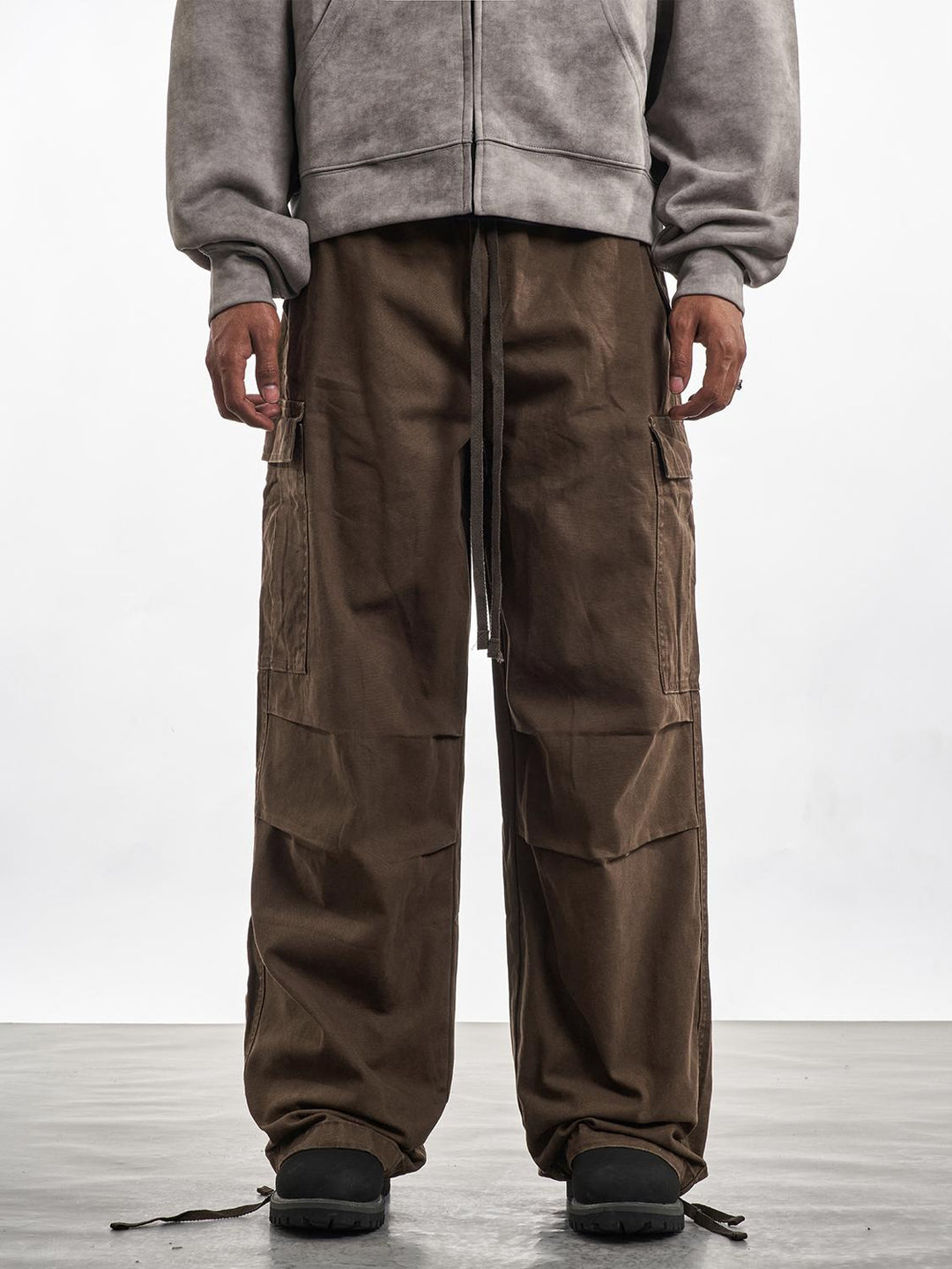 F3F Select Drawstring Large Pockets Baggy Cargo Pants | Face 3 Face