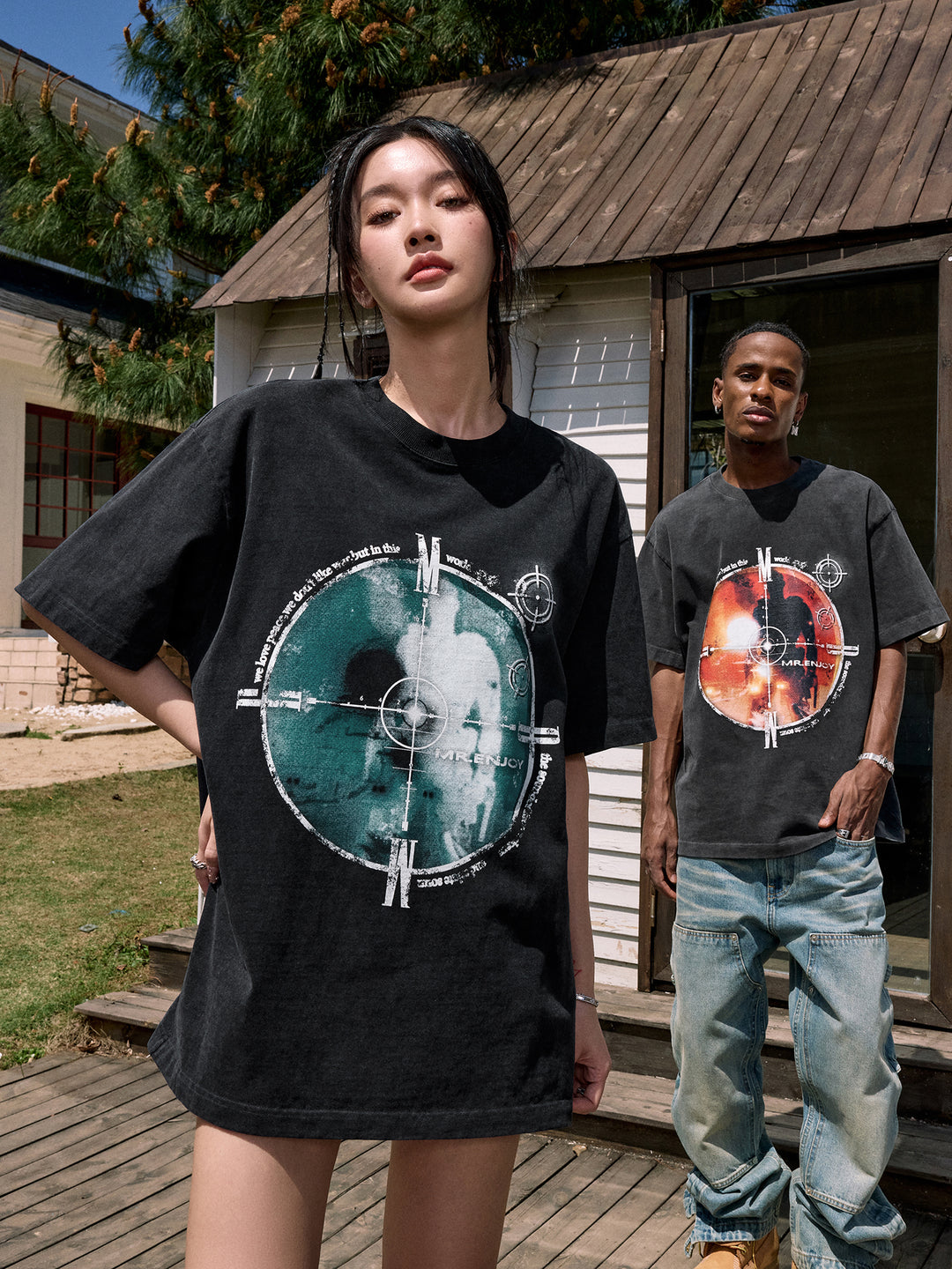 MEDM Washed Heat Set Oil Tee