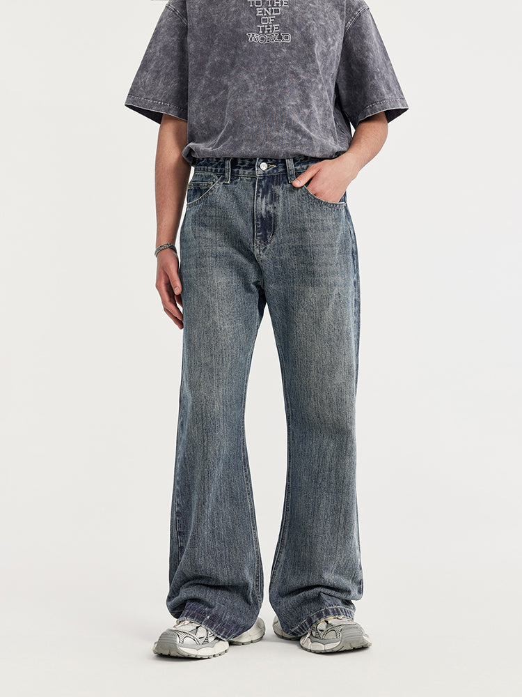 F3F Select Retro Distressed Bamboo Washed Micro Denim Jeans