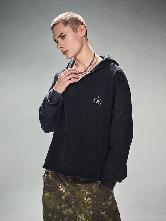 DICETINY Metal Wire Logo Cut Off Hoodie | Face 3 Face