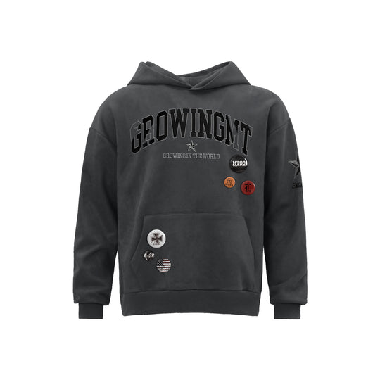 F3F Select Embroidered Faux Suede Hoodie | Face 3 Face