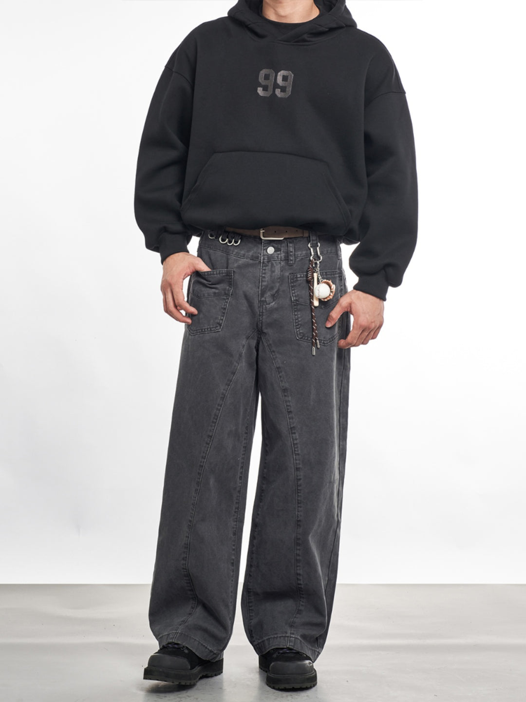 F3F Select Patch Pocket Waist Pull Ring Work Pants | Face 3 Face