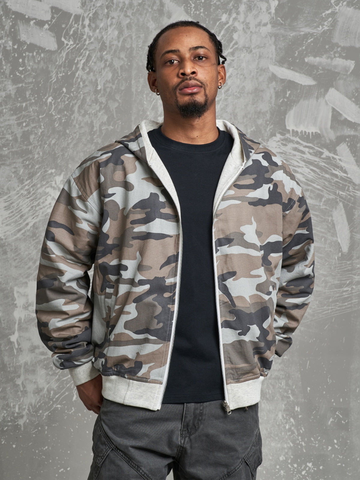 F3F Select Reversible Camouflage Zip Up Hoodie | Face 3 Face