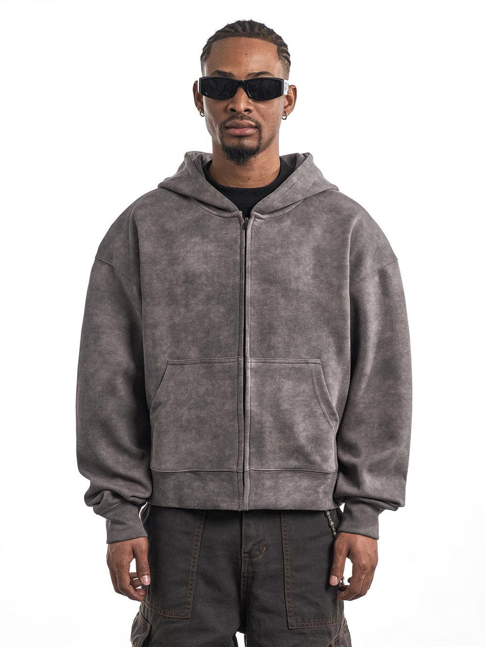 F3F Select Wasteland Distressed Zip Up Hoodie | Face 3 Face