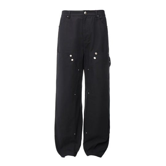 Small Town Kid Patchwork Rivets Double Knee Pants | Face 3 Face