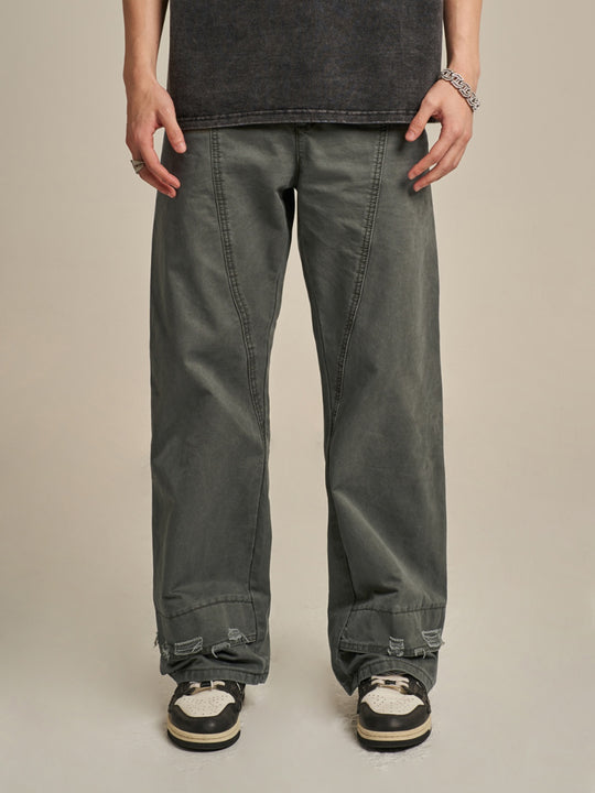 F3F Select Torn Design Patchwork Work Pants
