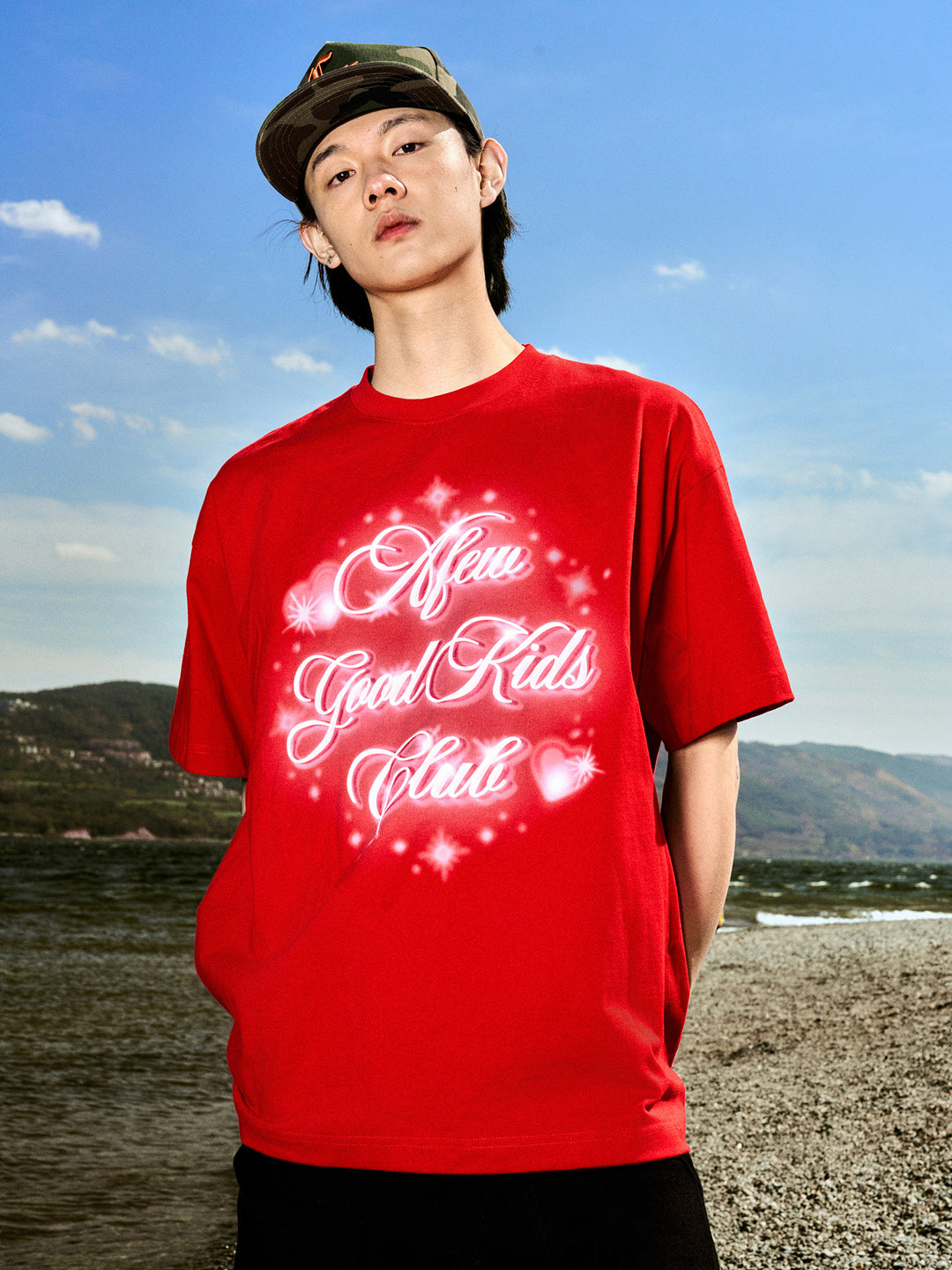 AFGK Swoosh Letter Love Print Tee