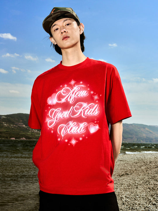 AFGK Swoosh Letter Love Print Tee