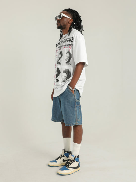 F3F Select Retro Blue Lumberjack Denim Work Shorts