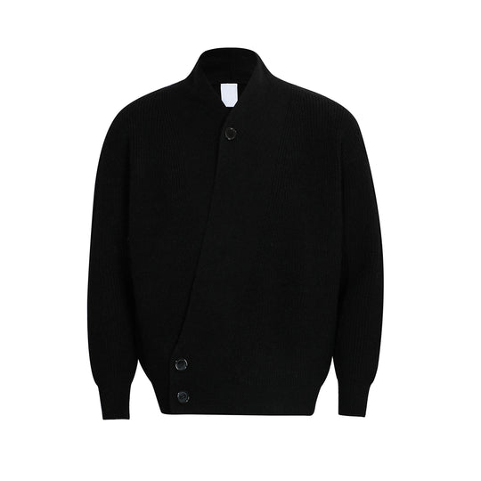F3F Select Irregular Slant Button Knit Cardigan | Face 3 Face