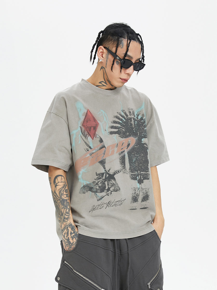 F2CE Vintage Retro Printed Tee