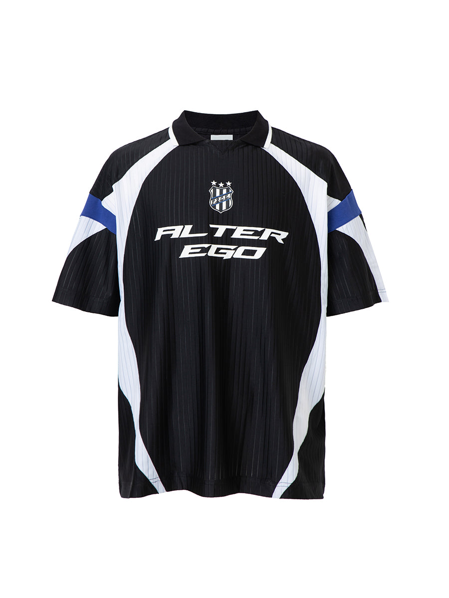 F2CE Splicing Collision Color Uniform Polo Shirt