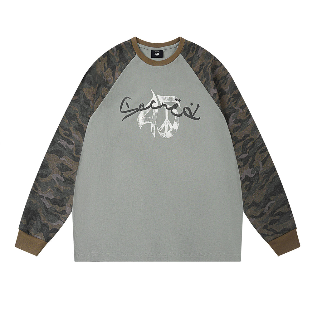 S45 Camouflage Raglan Long Sleeve Tee | Face 3 Face