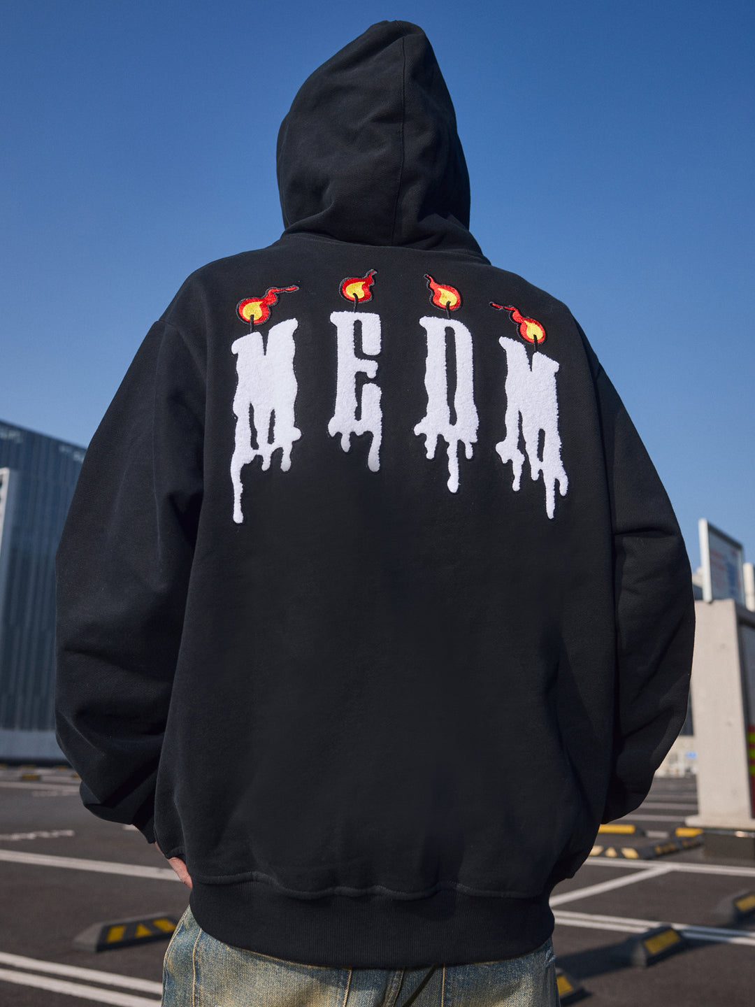 MEDM Candle Logo Button Cardigan Hoodie
