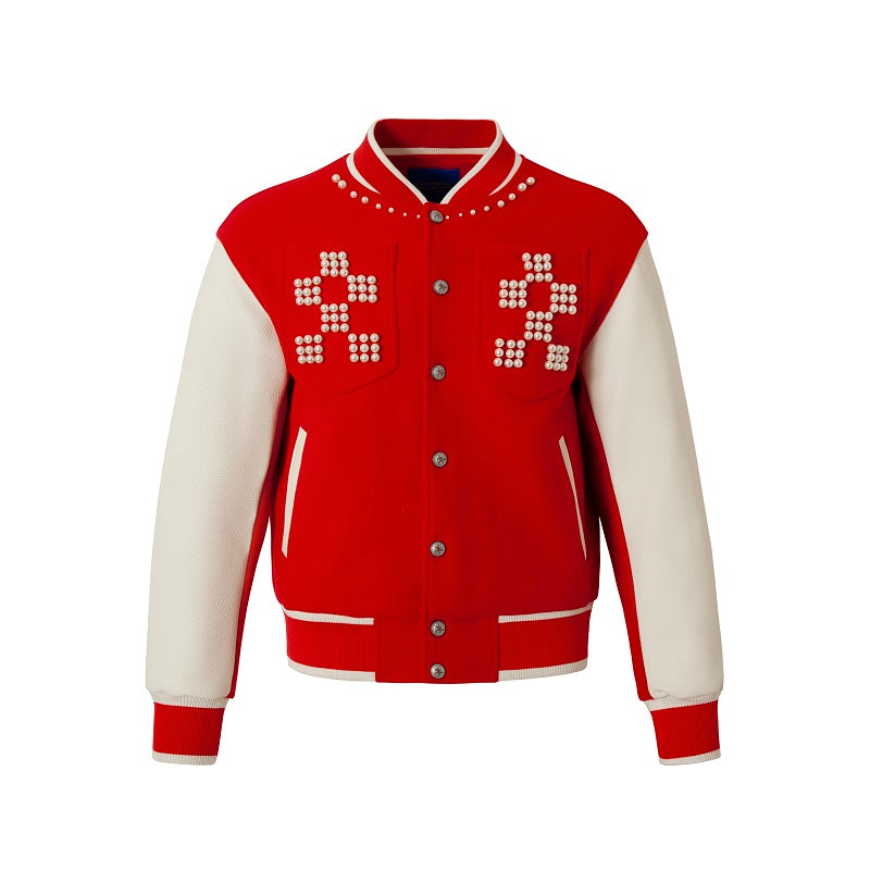 YADcrew Pearl Checkerboard Varsity Jacket | Face 3 Face
