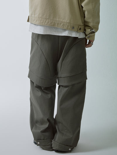 F2CE Split Stitching Functional Work Baggy Pants | Face 3 Face