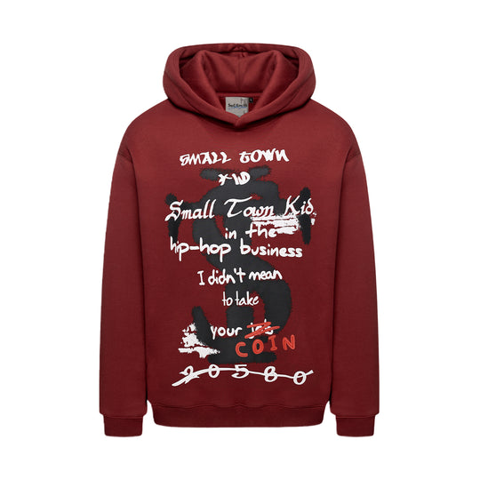 Small Town Kid Graffiti Font Print Hoodie | Face 3 Face