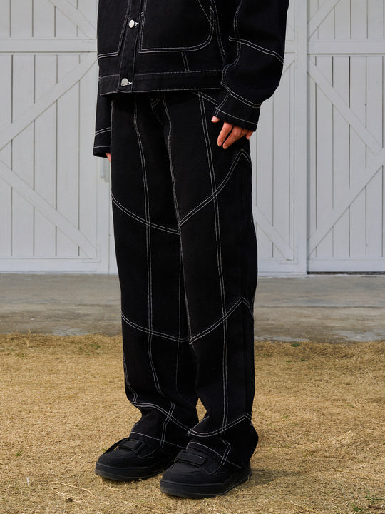 AFGK Stitching Denim Jeans