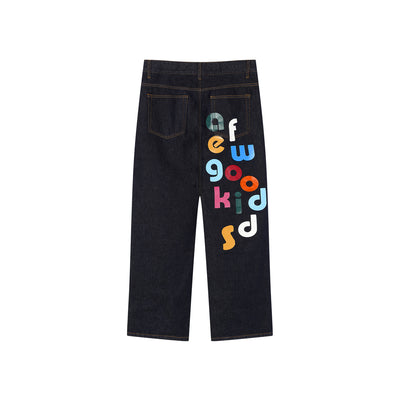 AFGK Rainbow Multi Logo Jeans | Face 3 Face