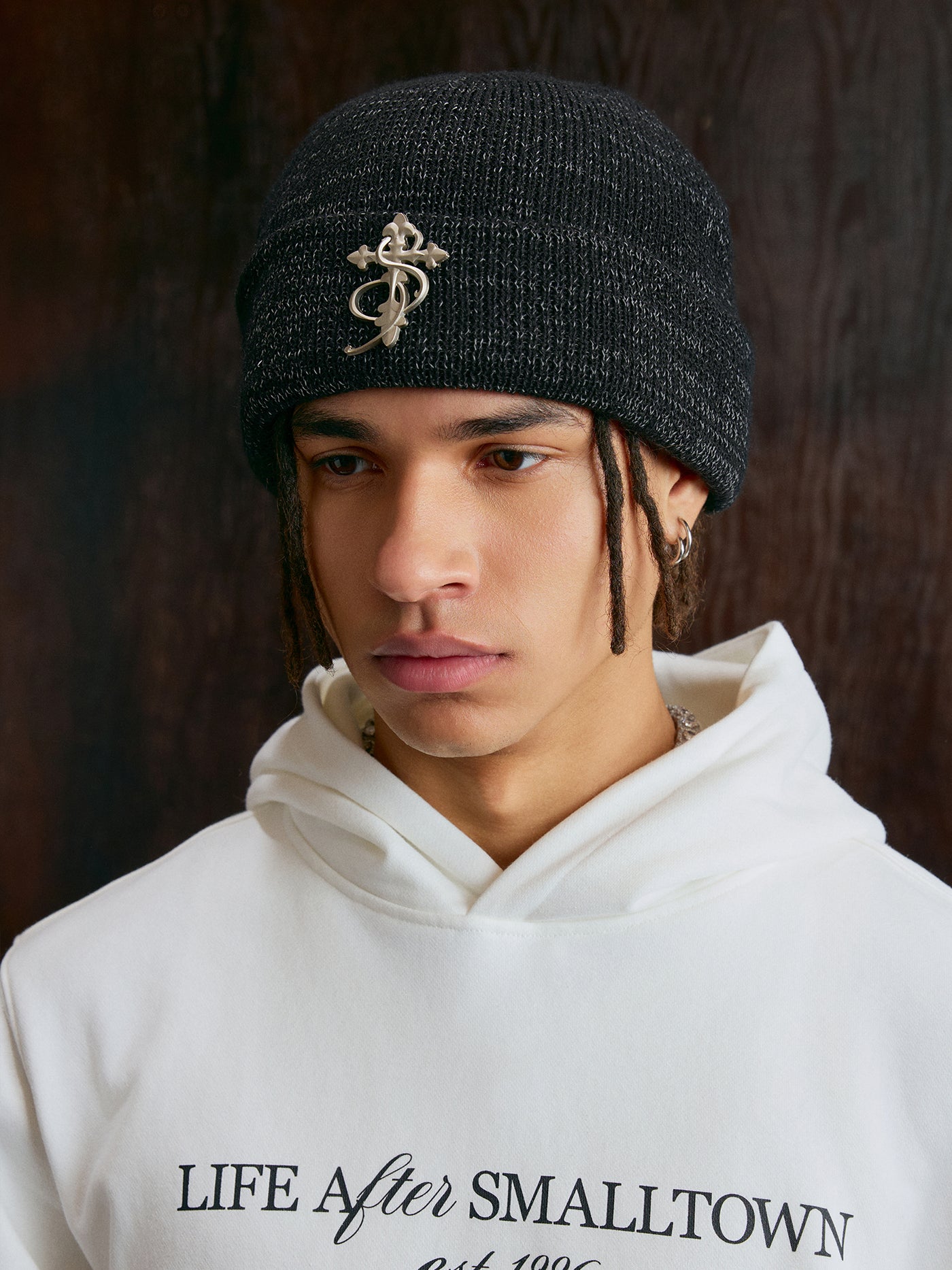 Small Town Kid 3D Metal Logo Beanie | Face 3 Face