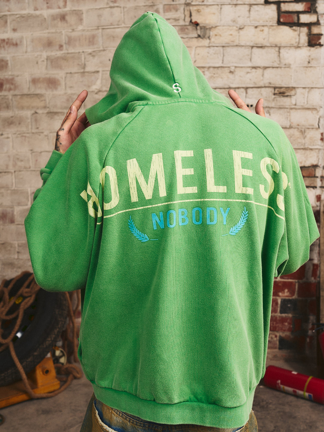 S45 Washed Flocking 3D Printed Zip Up Hoodie | Face 3 Face